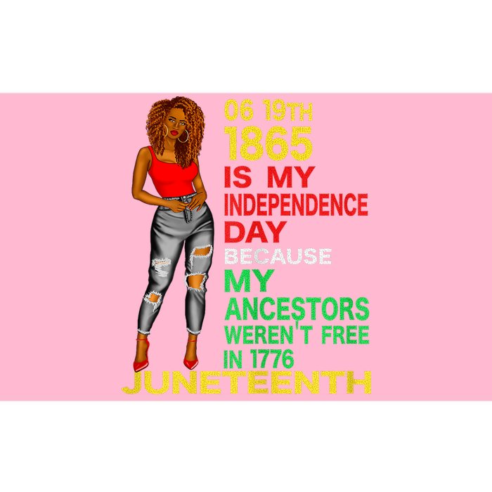 Happy Juneteenth Is My Independence Day Free Black Bumper Sticker