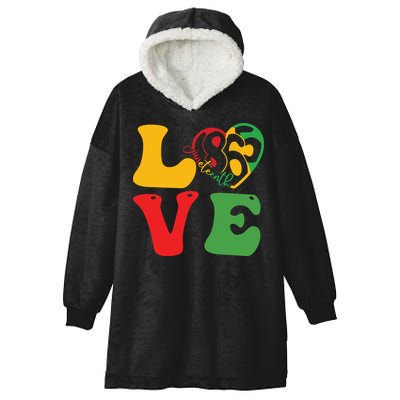 Happy Juneteenth Is My Independence Day Free Black Women Hooded Wearable Blanket