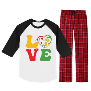 Happy Juneteenth Is My Independence Day Free Black Women Raglan Sleeve Pajama Set