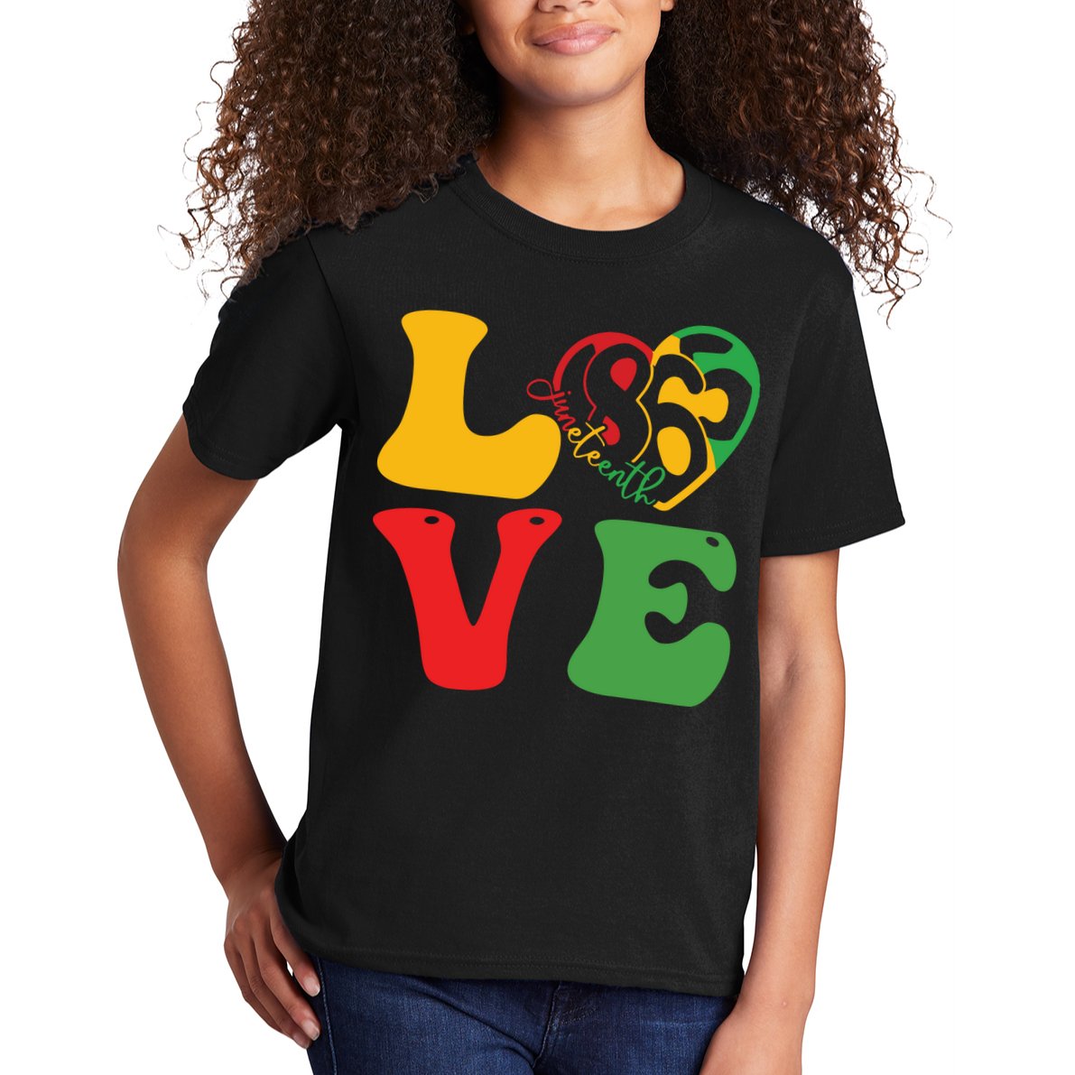 Happy Juneteenth Is My Independence Day Free Black Women Kids T-Shirt