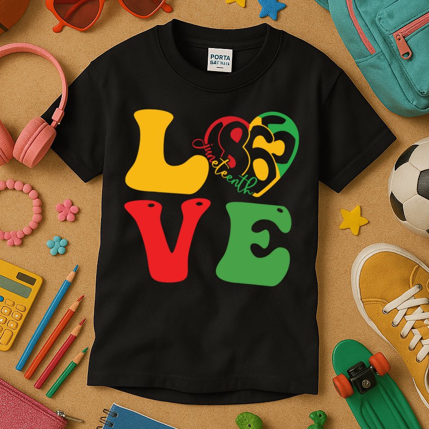 Happy Juneteenth Is My Independence Day Free Black Women Kids T-Shirt
