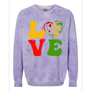 Happy Juneteenth Is My Independence Day Love Black Wo Colorblast Crewneck Sweatshirt