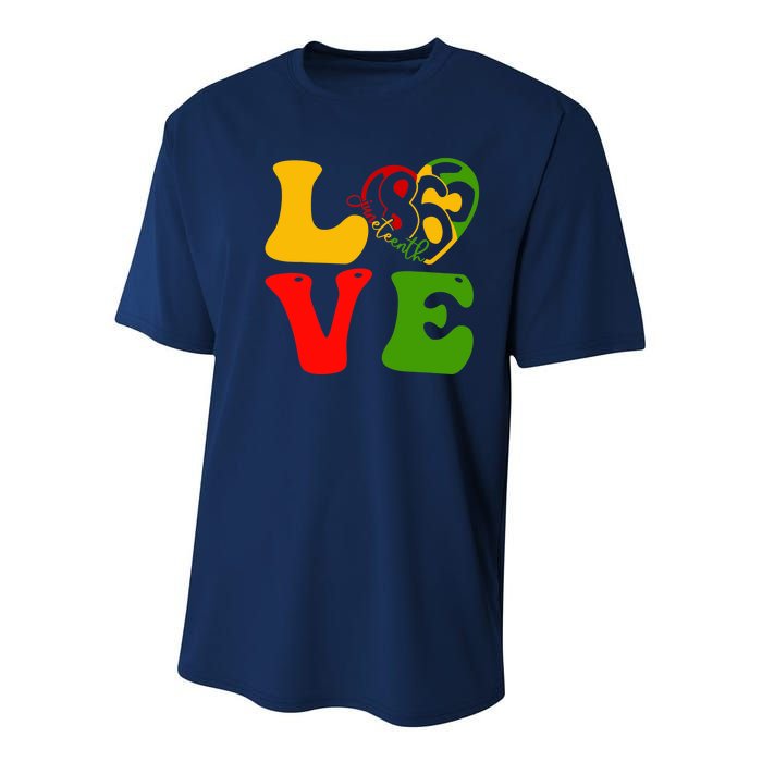 Happy Juneteenth Is My Independence Day Love Black Wo Youth Performance Sprint T-Shirt