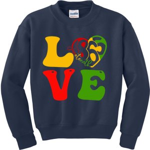 Happy Juneteenth Is My Independence Day Love Black Wo Kids Sweatshirt