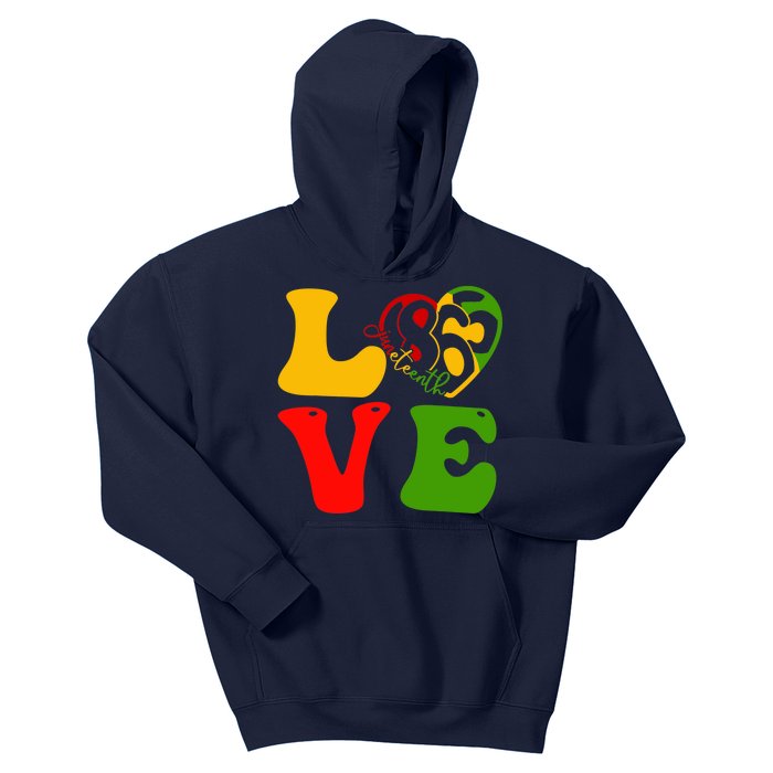 Happy Juneteenth Is My Independence Day Love Black Wo Kids Hoodie