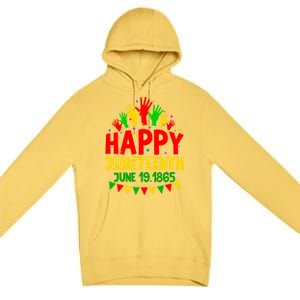 Happy Juneteenth June 19 1865 Black History Freedom Melanin Gift Premium Pullover Hoodie