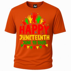 Happy Juneteenth June 19 1865 Black History Freedom Melanin Gift Cooling Performance Crew T-Shirt