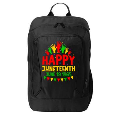 Happy Juneteenth June 19 1865 Black History Freedom Melanin Gift City Backpack