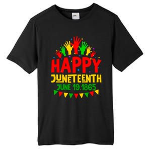 Happy Juneteenth June 19 1865 Black History Freedom Melanin Gift Tall Fusion ChromaSoft Performance T-Shirt