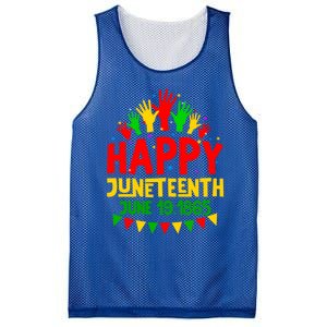 Happy Juneteenth June 19 1865 Black History Freedom Melanin Gift Mesh Reversible Basketball Jersey Tank