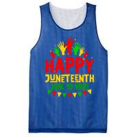 Happy Juneteenth June 19 1865 Black History Freedom Melanin Gift Mesh Reversible Basketball Jersey Tank