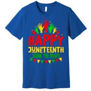 Happy Juneteenth June 19 1865 Black History Freedom Melanin Gift Premium T-Shirt