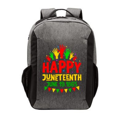 Happy Juneteenth June 19 1865 Black History Freedom Melanin Gift Vector Backpack