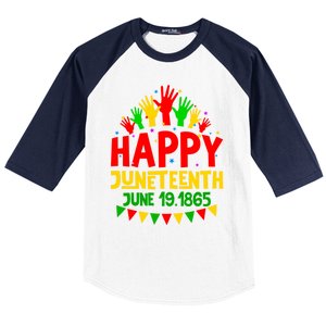 Happy Juneteenth June 19 1865 Black History Freedom Melanin Gift Baseball Sleeve Shirt