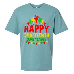 Happy Juneteenth June 19 1865 Black History Freedom Melanin Gift Sueded Cloud Jersey T-Shirt