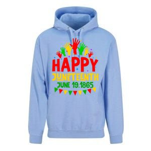 Happy Juneteenth June 19 1865 Black History Freedom Melanin Gift Unisex Surf Hoodie