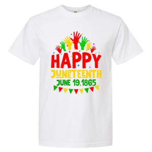 Happy Juneteenth June 19 1865 Black History Freedom Melanin Gift Garment-Dyed Heavyweight T-Shirt