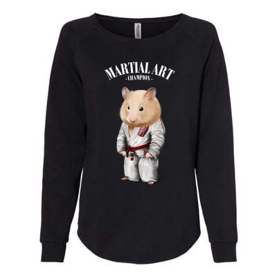 Hamster Judo Karate Master In White Judogi Gift Womens California Wash Sweatshirt