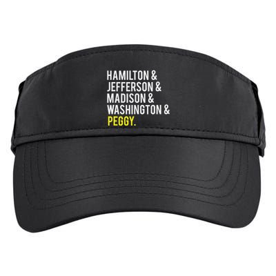 Hamilton Jefferson Madison Washington And Peggy Adult Drive Performance Visor