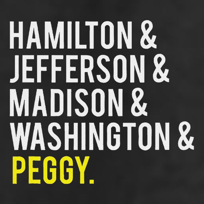 Hamilton Jefferson Madison Washington And Peggy 11oz C Handle Ceramic Mug