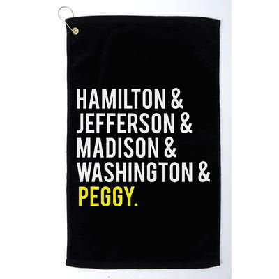 Hamilton Jefferson Madison Washington And Peggy Golf Towel