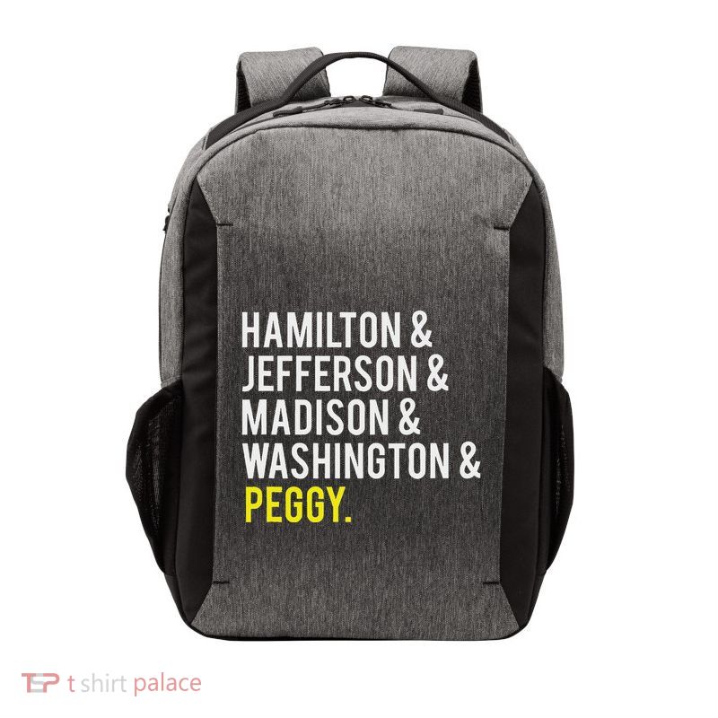 Hamilton Jefferson Madison Washington And Peggy Vector Backpack