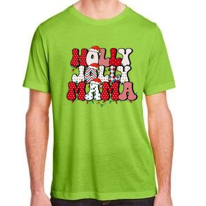 Holly Jolly Mama Mom Matching Merry Christmas Holiday Adult ChromaSoft Performance T-Shirt