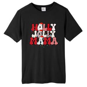 Holly Jolly Mama Mom Matching Merry Christmas Holiday Tall Fusion ChromaSoft Performance T-Shirt