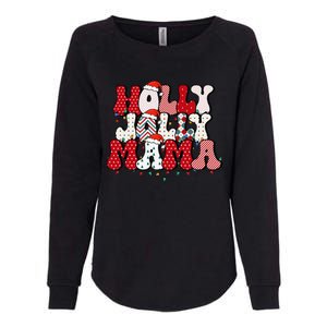 Holly Jolly Mama Mom Matching Merry Christmas Holiday Womens California Wash Sweatshirt