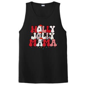 Holly Jolly Mama Mom Matching Merry Christmas Holiday PosiCharge Competitor Tank