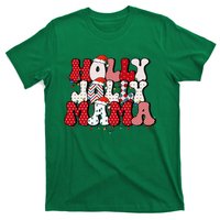 Holly Jolly Mama Mom Matching Merry Christmas Holiday T-Shirt