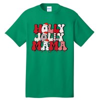 Holly Jolly Mama Mom Matching Merry Christmas Holiday Tall T-Shirt