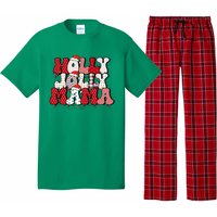 Holly Jolly Mama Mom Matching Merry Christmas Holiday Pajama Set