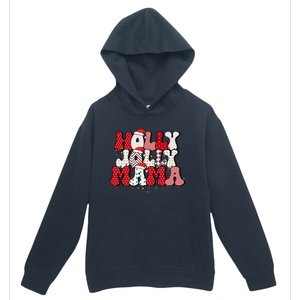 Holly Jolly Mama Mom Matching Merry Christmas Holiday Urban Pullover Hoodie