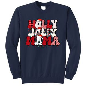 Holly Jolly Mama Mom Matching Merry Christmas Holiday Tall Sweatshirt