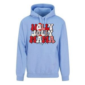 Holly Jolly Mama Mom Matching Merry Christmas Holiday Unisex Surf Hoodie