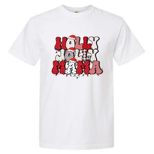 Holly Jolly Mama Mom Matching Merry Christmas Holiday Garment-Dyed Heavyweight T-Shirt