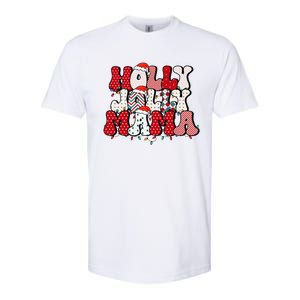 Holly Jolly Mama Mom Matching Merry Christmas Holiday Softstyle CVC T-Shirt