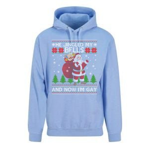 He Jingled My Bells And Now IM Ugly Christmas Gift Unisex Surf Hoodie