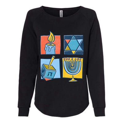 Hanukkah Jewish Menorah Pajamas Chanukah Womens California Wash Sweatshirt