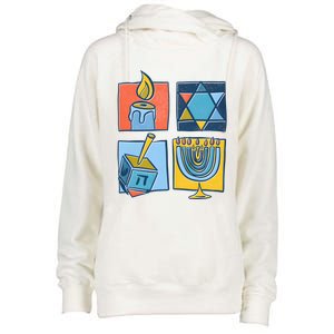 Hanukkah Jewish Menorah Pajamas Chanukah Womens Funnel Neck Pullover Hood