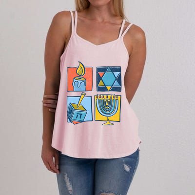 Hanukkah Jewish Menorah Pajamas Chanukah Women's Strappy Tank