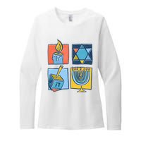 Hanukkah Jewish Menorah Pajamas Chanukah Womens CVC Long Sleeve Shirt