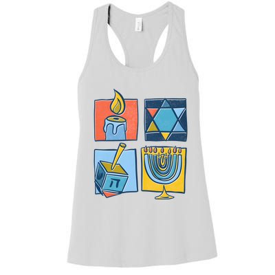 Hanukkah Jewish Menorah Pajamas Chanukah Women's Racerback Tank