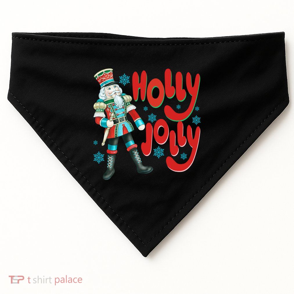 Holly Jolly Nutcracker Christmas Nutcracker Christmas USA-Made Doggie Bandana