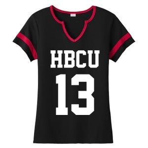 Hbcu Jersey Number 13 Historically Black College University Gift Ladies Halftime Notch Neck Tee