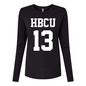 Hbcu Jersey Number 13 Historically Black College University Gift Womens Cotton Relaxed Long Sleeve T-Shirt