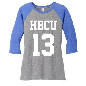 Hbcu Jersey Number 13 Historically Black College University Gift Women's Tri-Blend 3/4-Sleeve Raglan Shirt