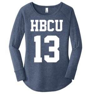 Hbcu Jersey Number 13 Historically Black College University Gift Women's Perfect Tri Tunic Long Sleeve Shirt