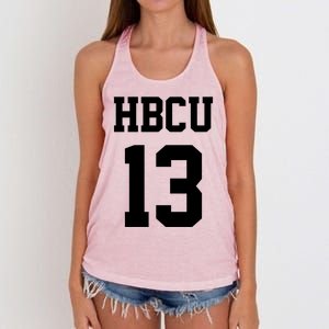 Hbcu Jersey Number 13 Historically Black College University Gift Women's Knotted Racerback Tank